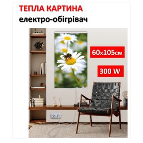 Картина-обігрівач “Ромашка” на плівці Monocrystal 105x60 см 300 Вт