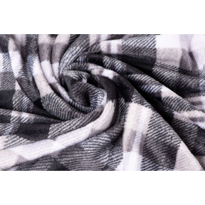 Плед Ardesto Flannel клетка ART-0102-PB 200х220 см серый