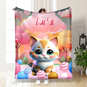Плед 3D именной Котенок 3356_B 15735 135х160 см