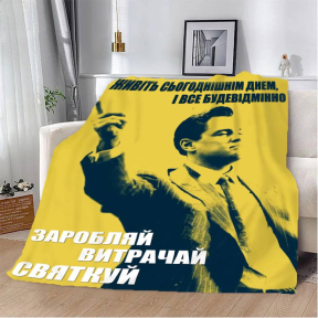 Плед 3D мотивационный "Заробляй витрачай святкуй №2" 2734_A 12797 160х200 см Плед 3D мотивационный "Заробляй витрачай святкуй №2" 2734_A 12797 160х200 см