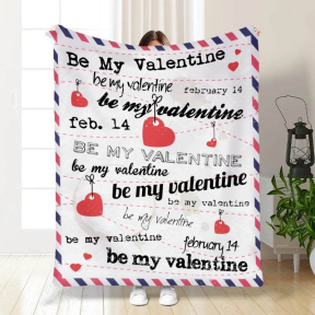 Плед 3D с пожеланиями "Be My Valentine" 3301_A 15624 160х200 см