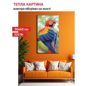 Картина-обігрівач “Какаду” на холсті Monocrystal 90x60 см 320 Вт