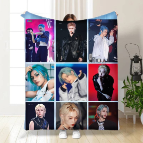 Плед 3D Stray Kids коллаж 3369_A 15777 160х200 см