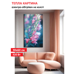 Картина-обігрівач “Дзвіночки” на холсті Monocrystal 90x60 см 320 Вт